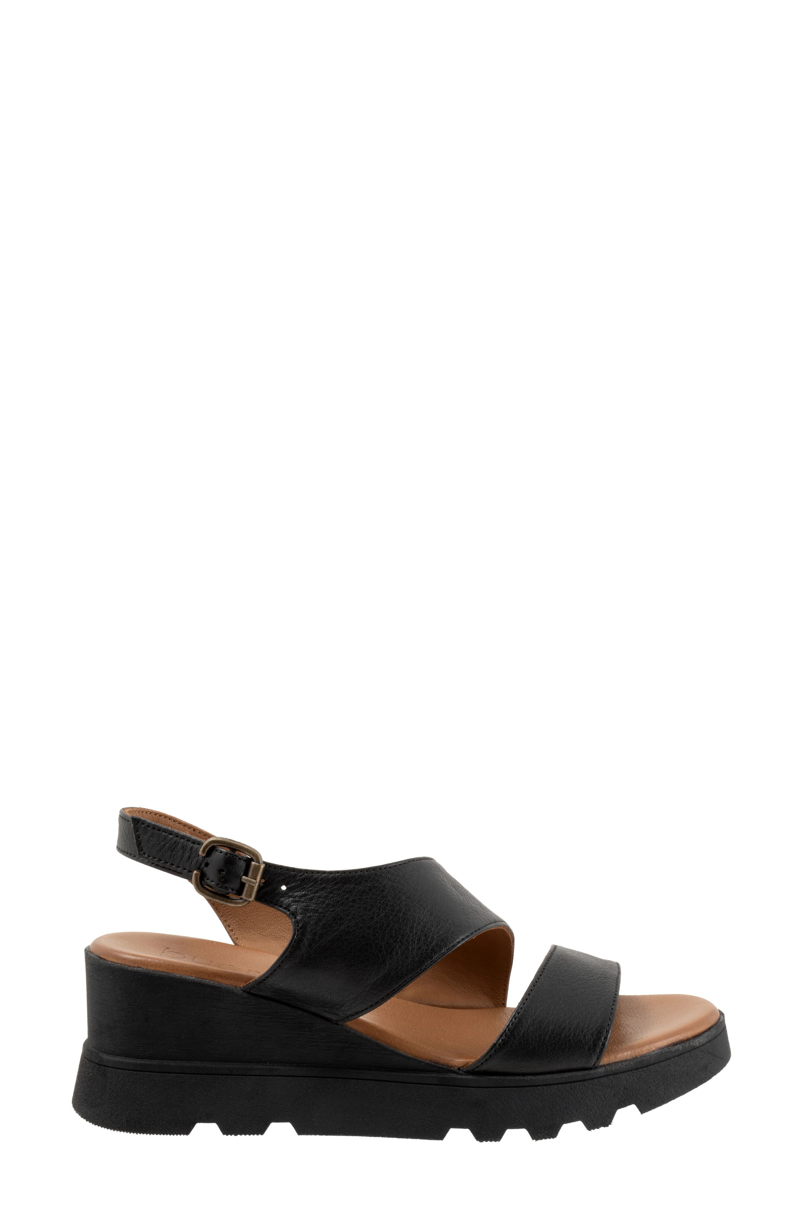Bueno Gianna Slingback Platform Wedge Sandal, Alternate, color, Black