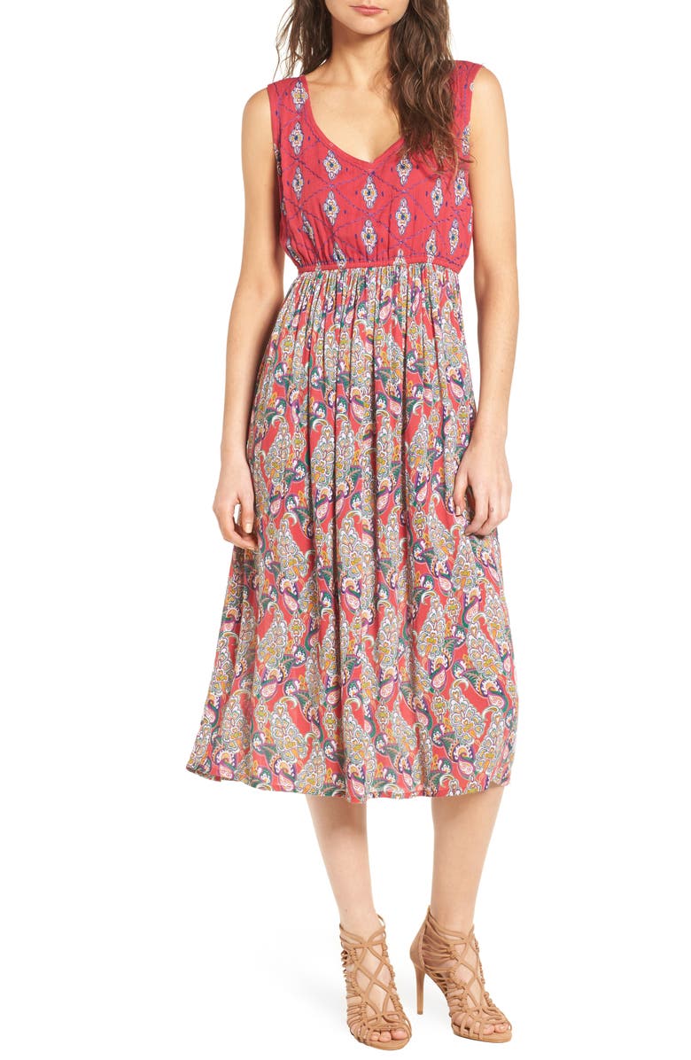 Raga Alice Cut Out Back Midi Dress, Main, color, 