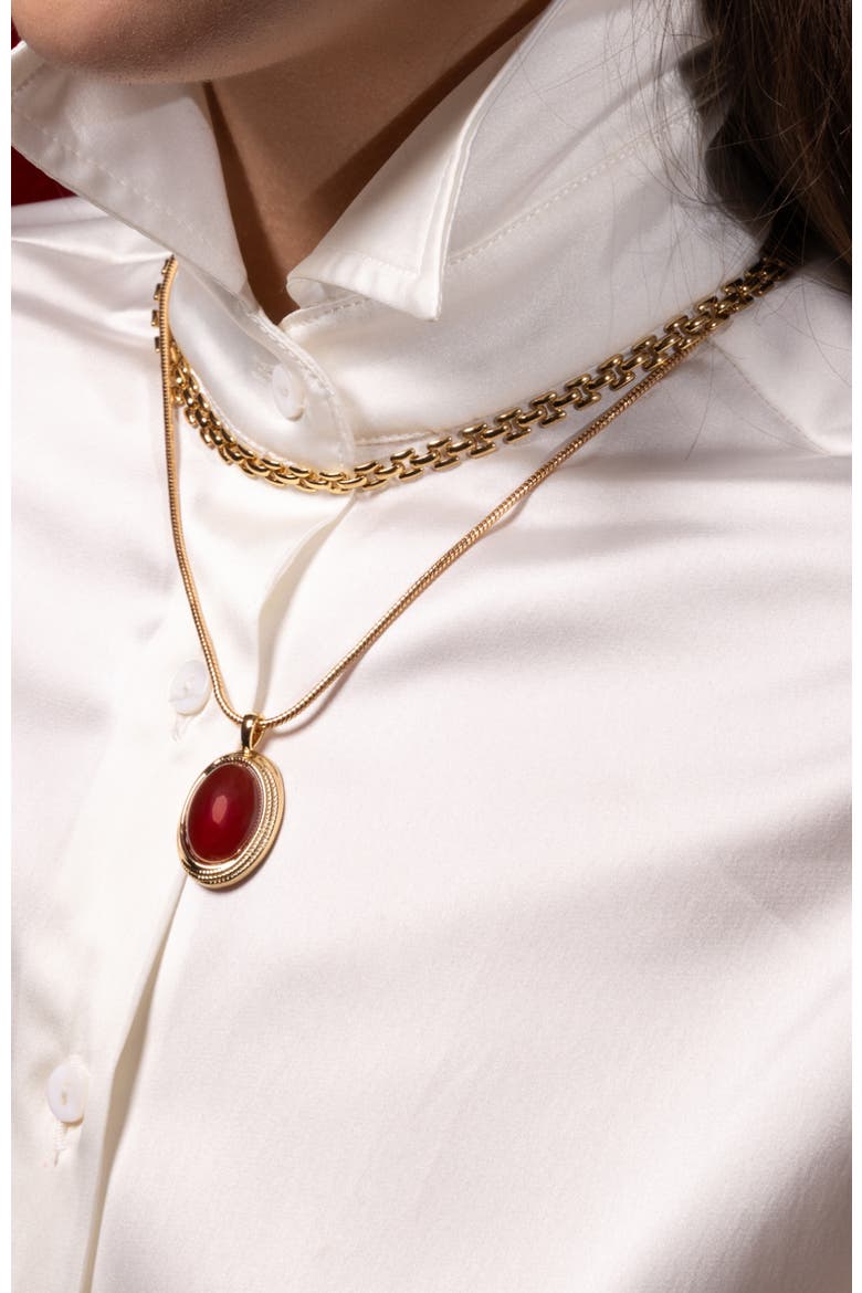 Babylon Necklace, Alternate, color, Red