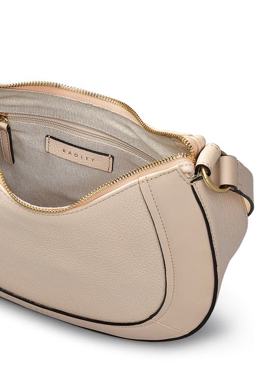 Radley Merchant Hall Small Crescent Leather Shoulder Bag In Sand