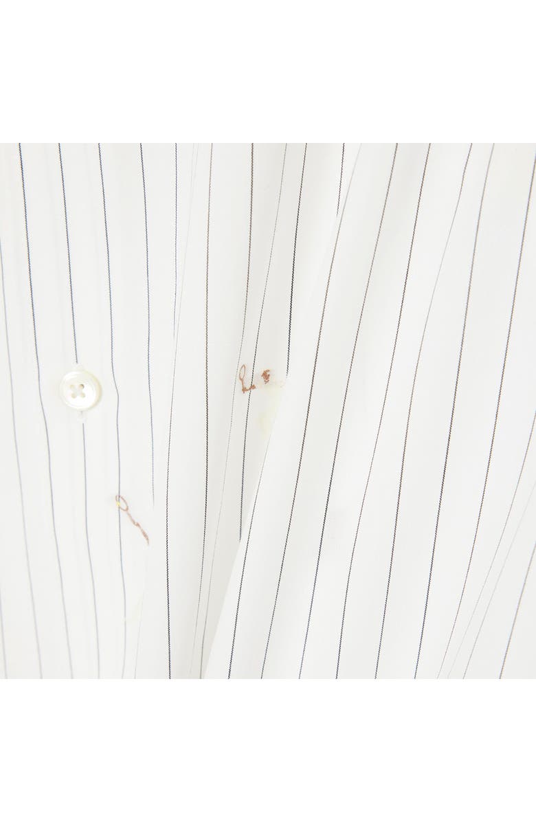 Lacoste Stripe Jacquard Print Button-Up Shirt, Alternate, color, Flour