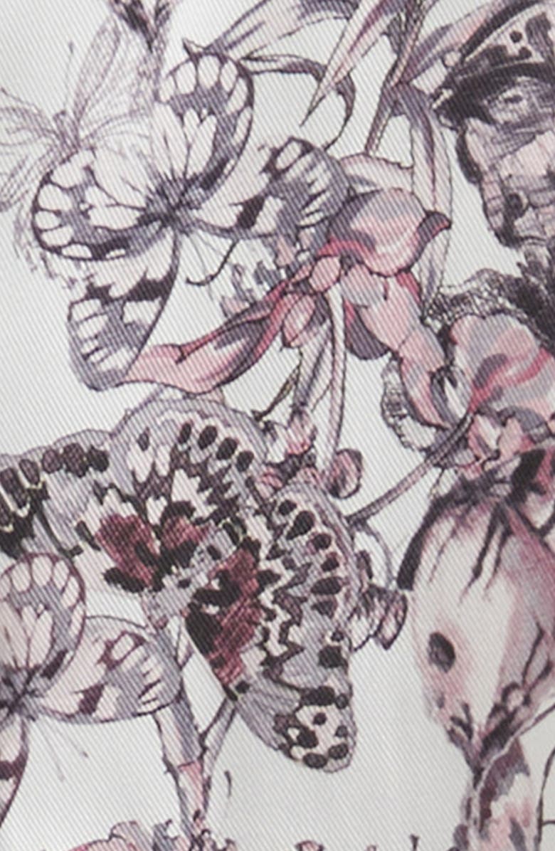 L'AGENCE Sonya Butterfly Print Bralette, Alternate, color, Vin Wht Wtrcolor Bfly