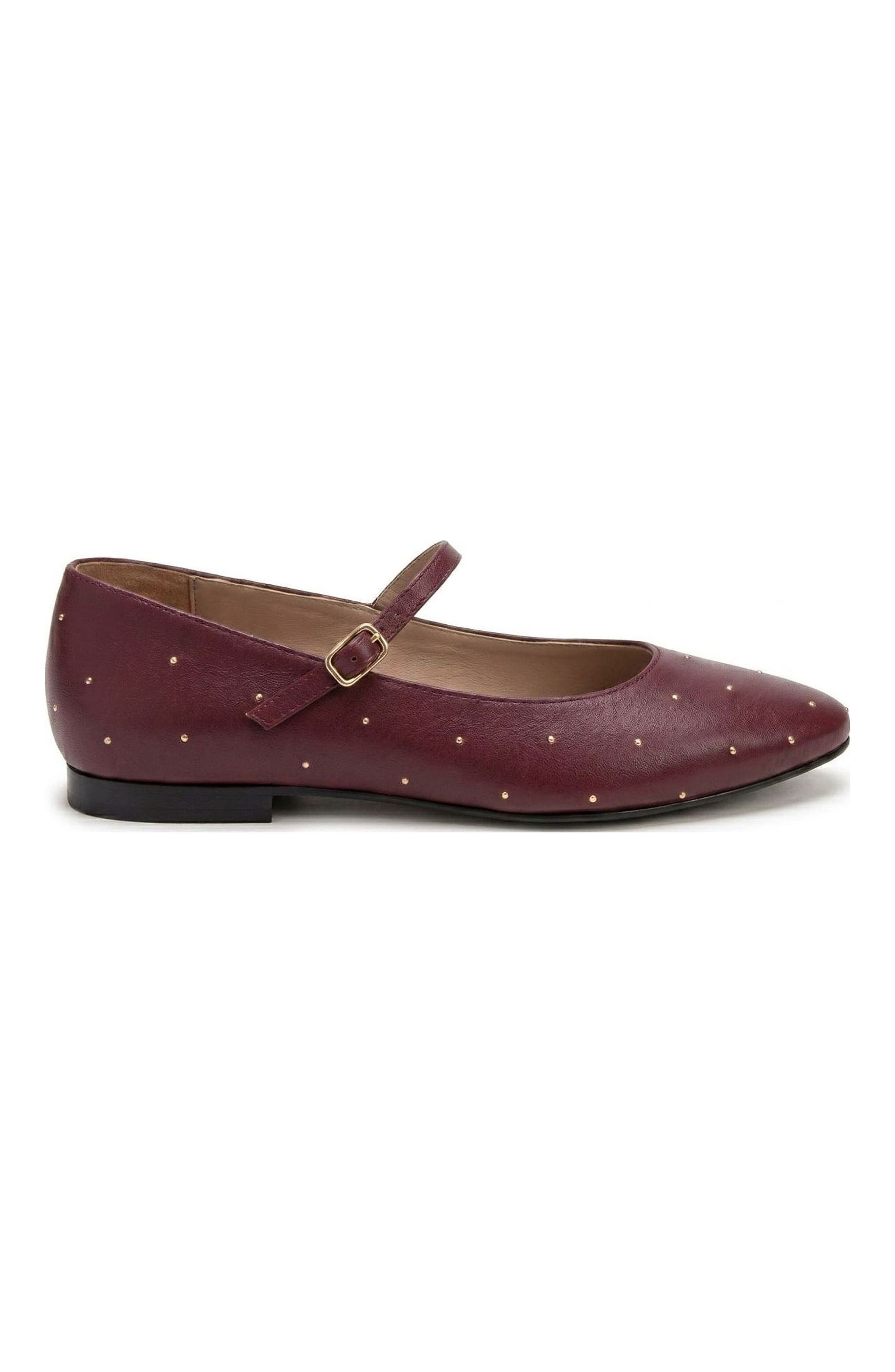 Clara Flat Sandal, Alternate, color, Burgundy