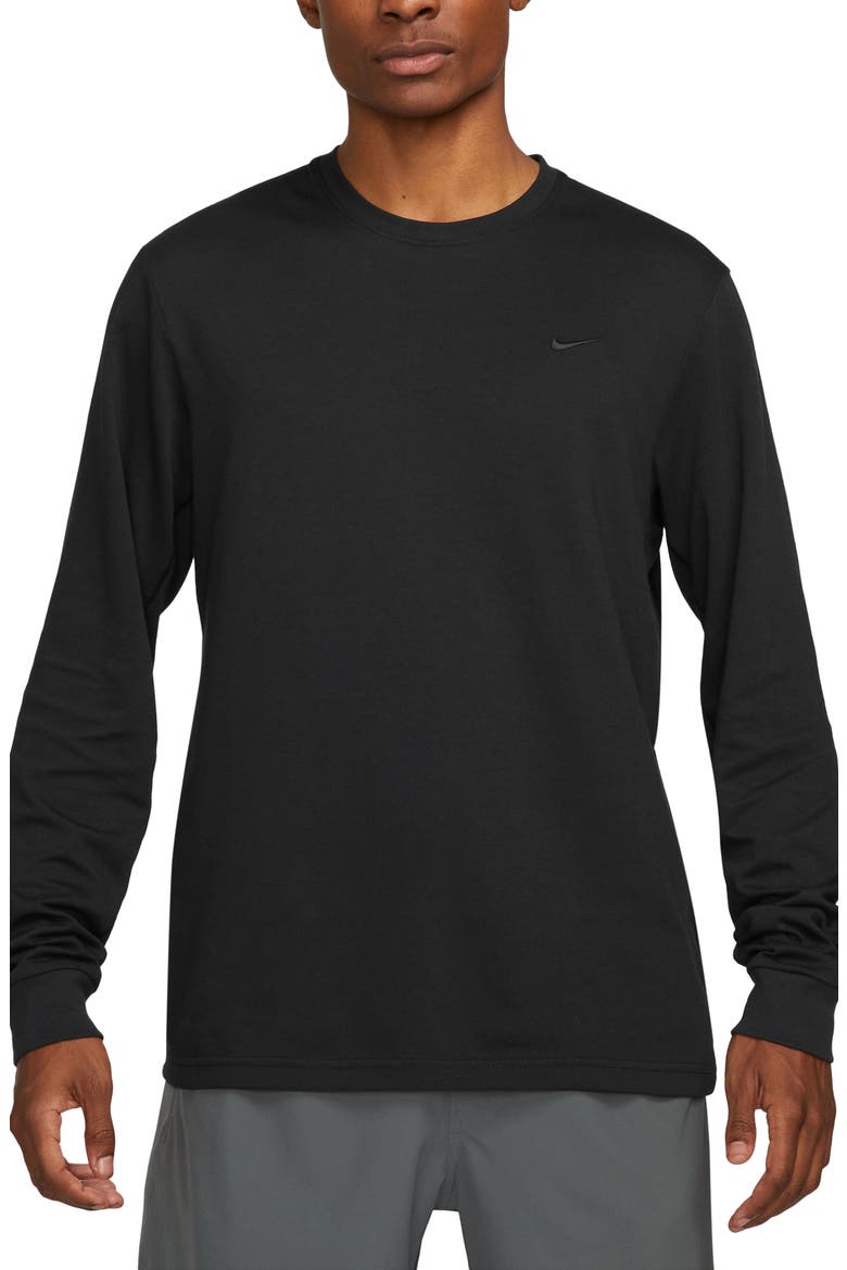 Dri-FIT Primary Long Sleeve T-Shirt, Main, color, BLACK/ BLACK