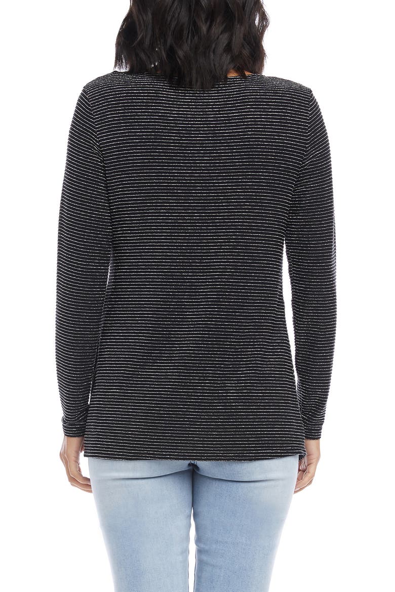 Stripe Asymmetrical Top, Alternate, color, BLACK STRIPE