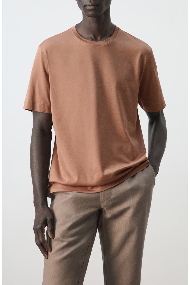 Regular Fit Cotton T-Shirt, Main, color, PEACH