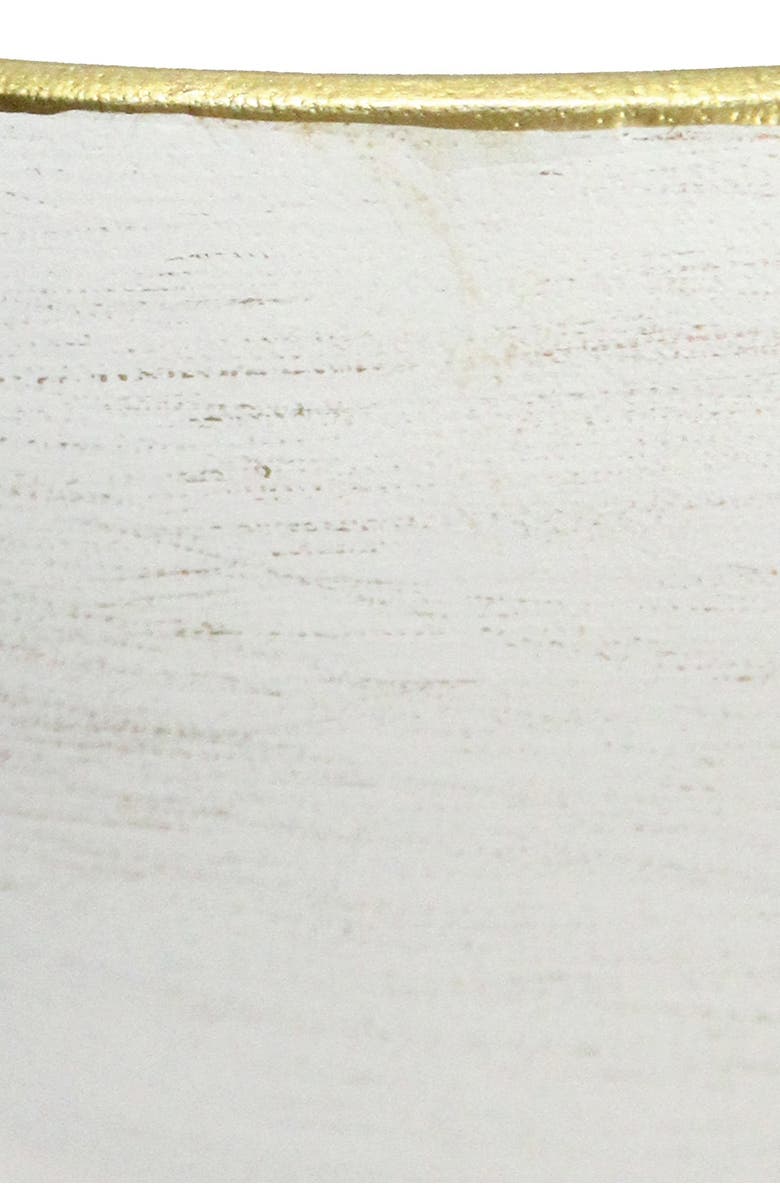 PARKLAND COLLECTION White/Gold Round Metal Wall Planters - Set of 2, Alternate, color, White Gold