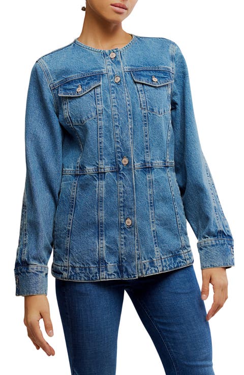Lula Collarless Denim Jacket