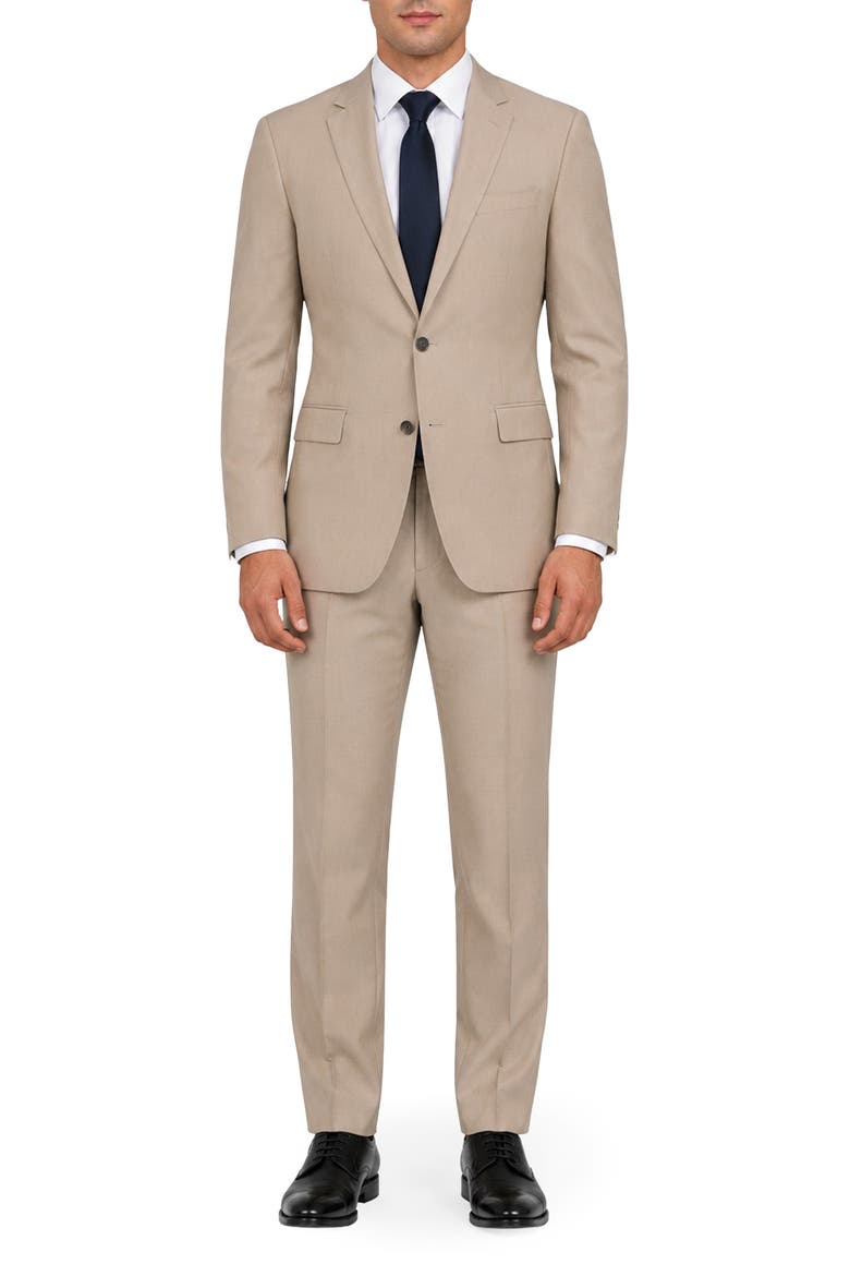 Giorgio Modern Fit Wool Suit, Main, color, BEIGE