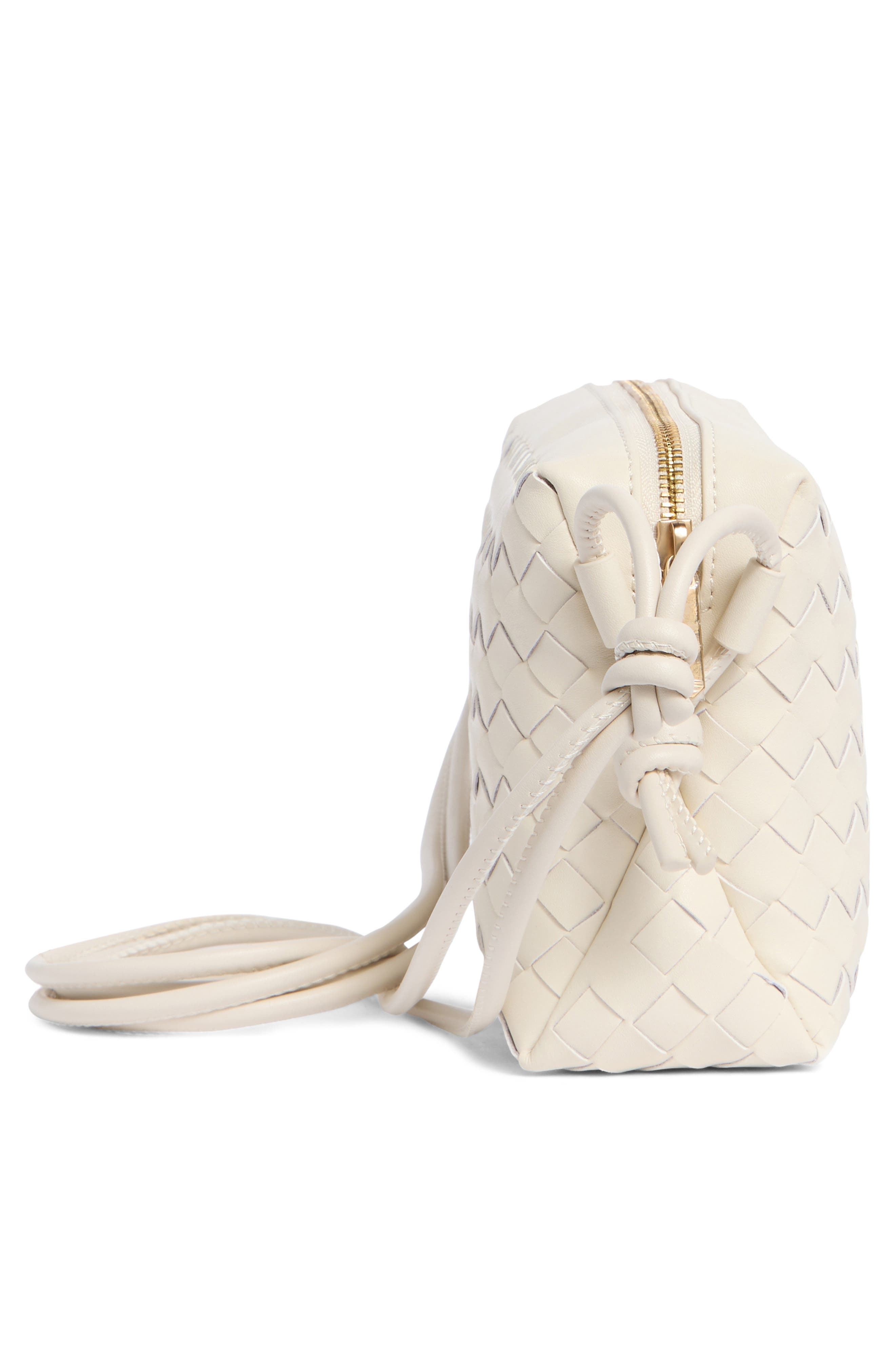 Sam Edelman Margo Small Woven Crossbody Bag, Alternate, color, Ivory