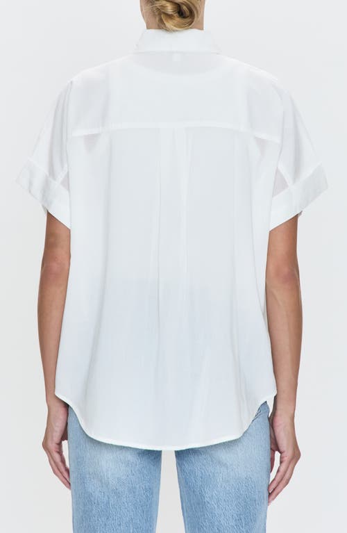 Pistola Donnie Short Sleeve Cotton Blend Button-up Shirt In Le Blanc