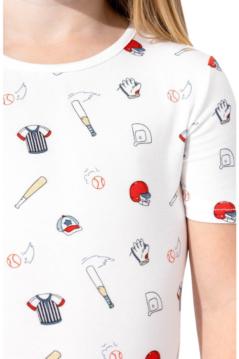 Baseball Kids 2-Piece Short Sleeve & Shorts Pajama Set, Alternate, color, Baseball