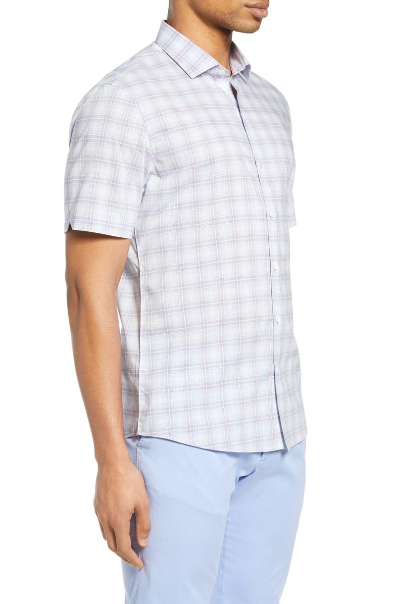 Zachary Prell Laube Classic Fit Check Short Sleeve Button-Down Shirt, Alternate, color, 