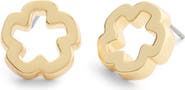 COACH Open Tea Rose Stud Earrings