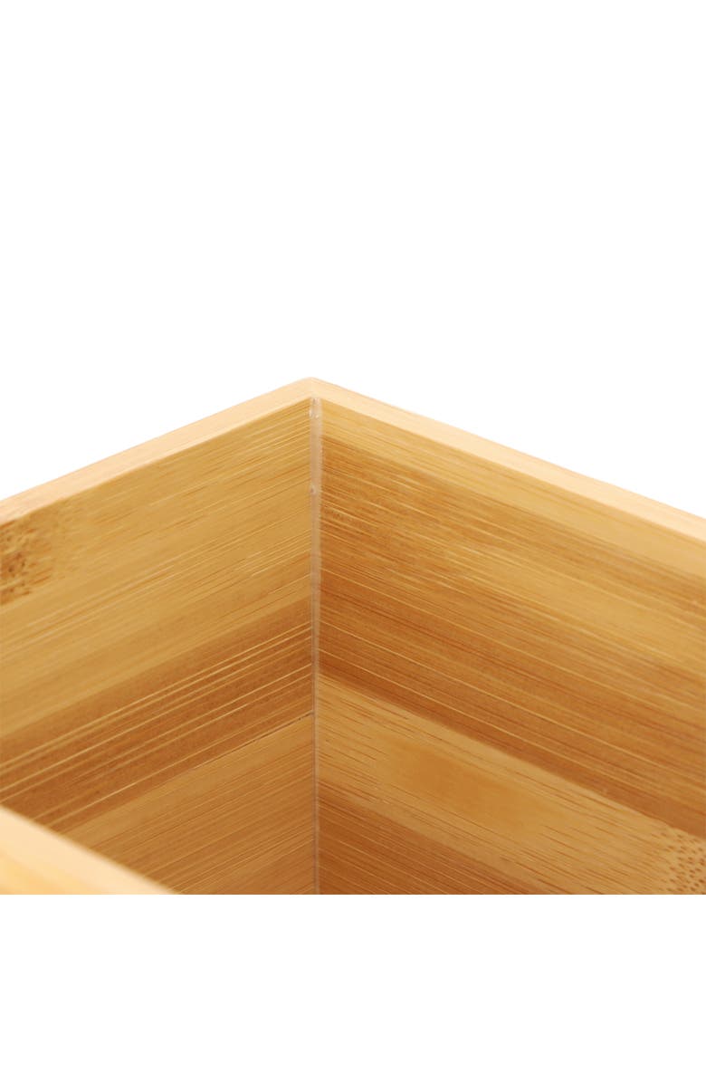 Megachef 10.5 x 5.75 Inch Rectangle Wood Waste Basket, Alternate, color, Bamboo