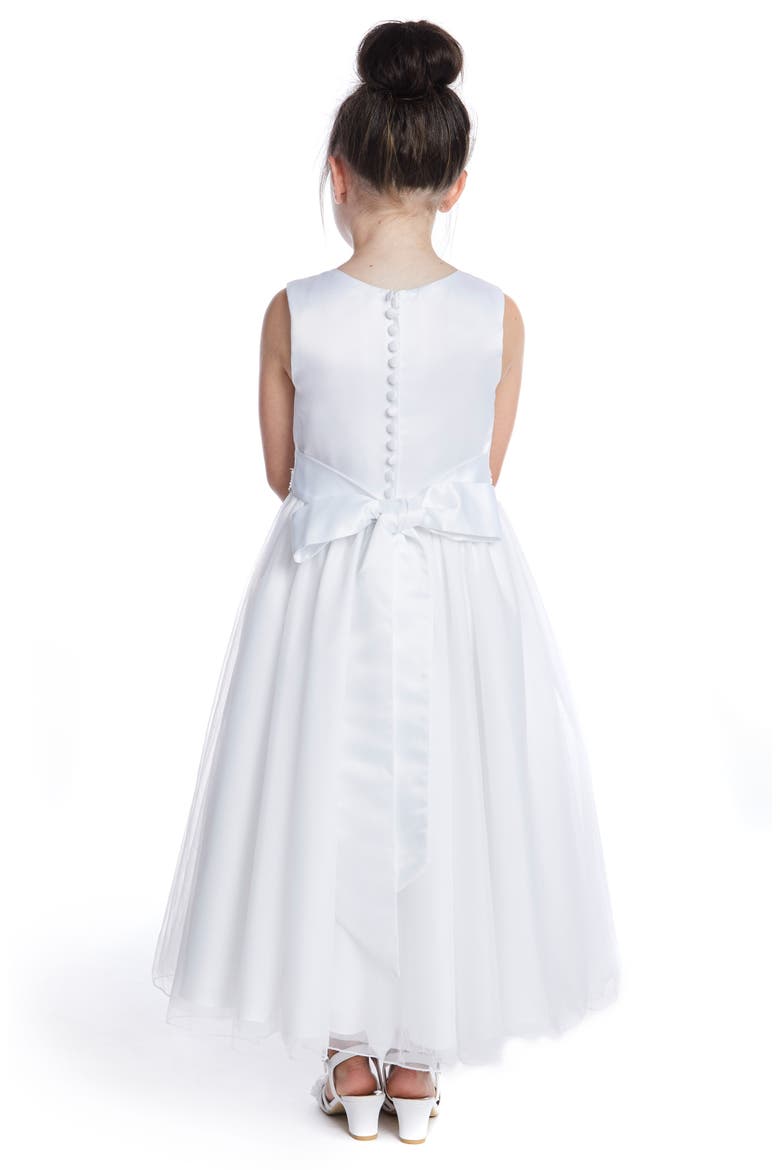 Beaded Communion Dress, Alternate, color, WHITE