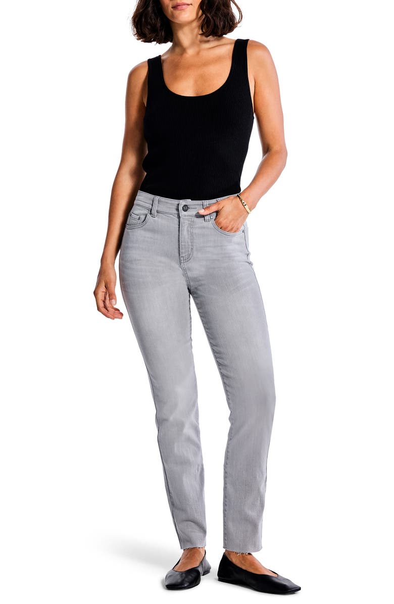 NIC+ZOE Ankle Straight Leg Jeans, Alternate, color, Mercury