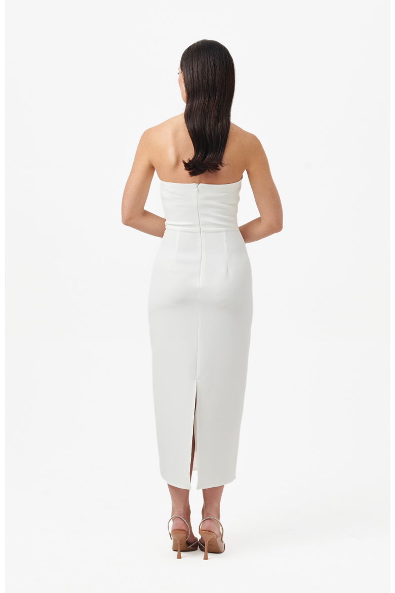 Barbi Midi Dress, Alternate, color, Ecru