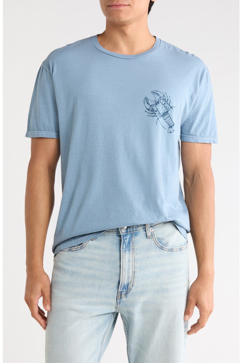 Plymouth Lobster Graphic T-Shirt, Main, color, DUSTY BLUE