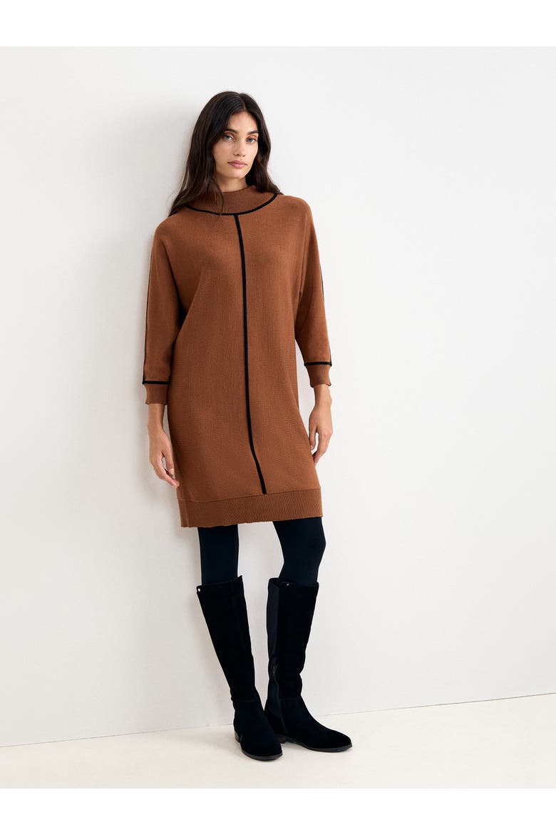 Hallie Jumper Dress, Alternate, color, Brown
