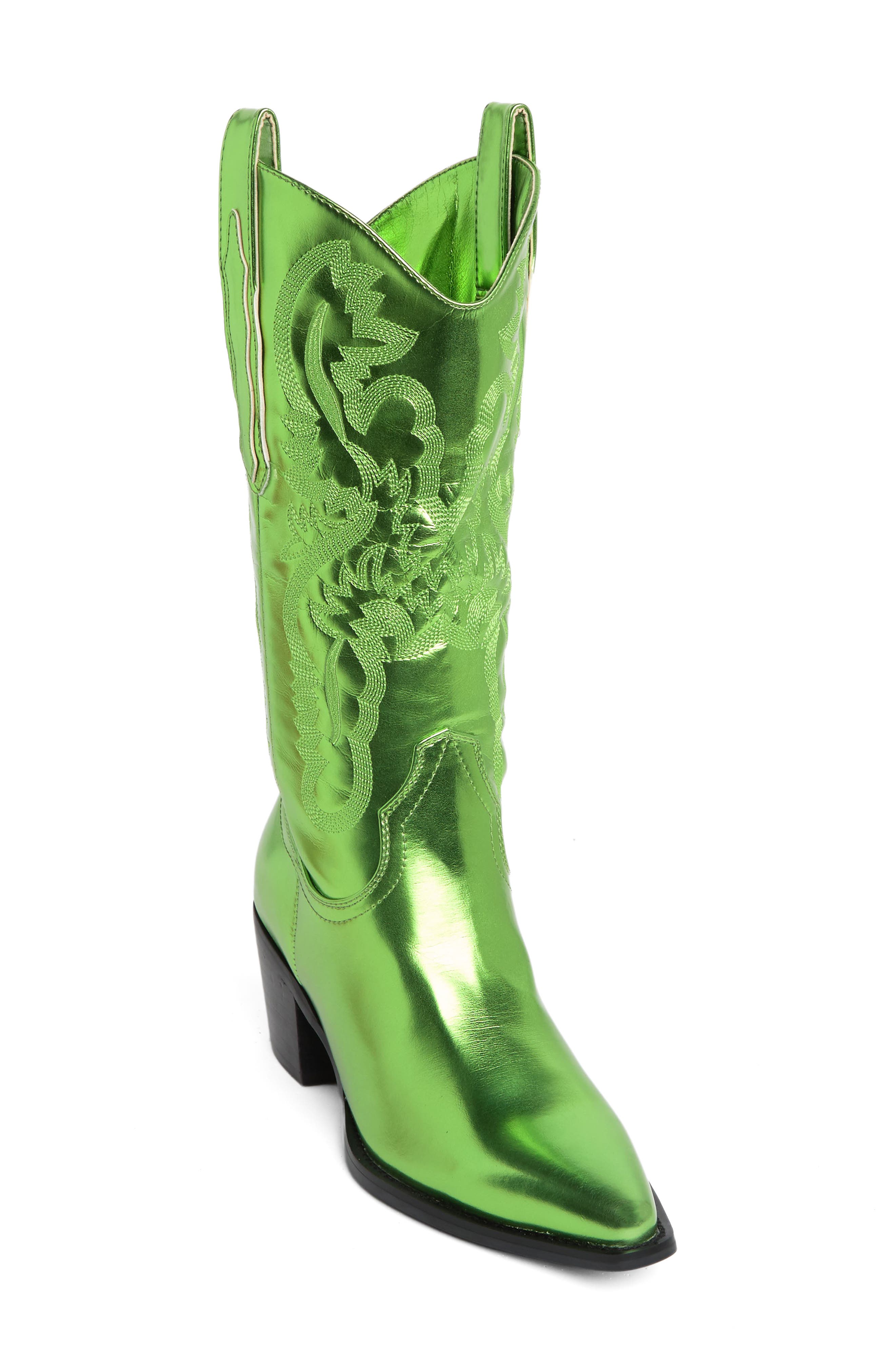 Danilo Western Boot, Main, color, GREEN METALLIC