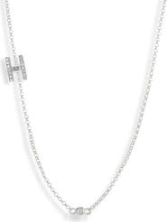 MESHMERISE Bezel Diamond Initial Chain Necklace - 0.2ct.