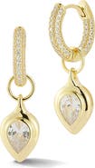 GLAZE JEWELRY Cubic Zirconia Huggie Hoop & Dangle Earrings