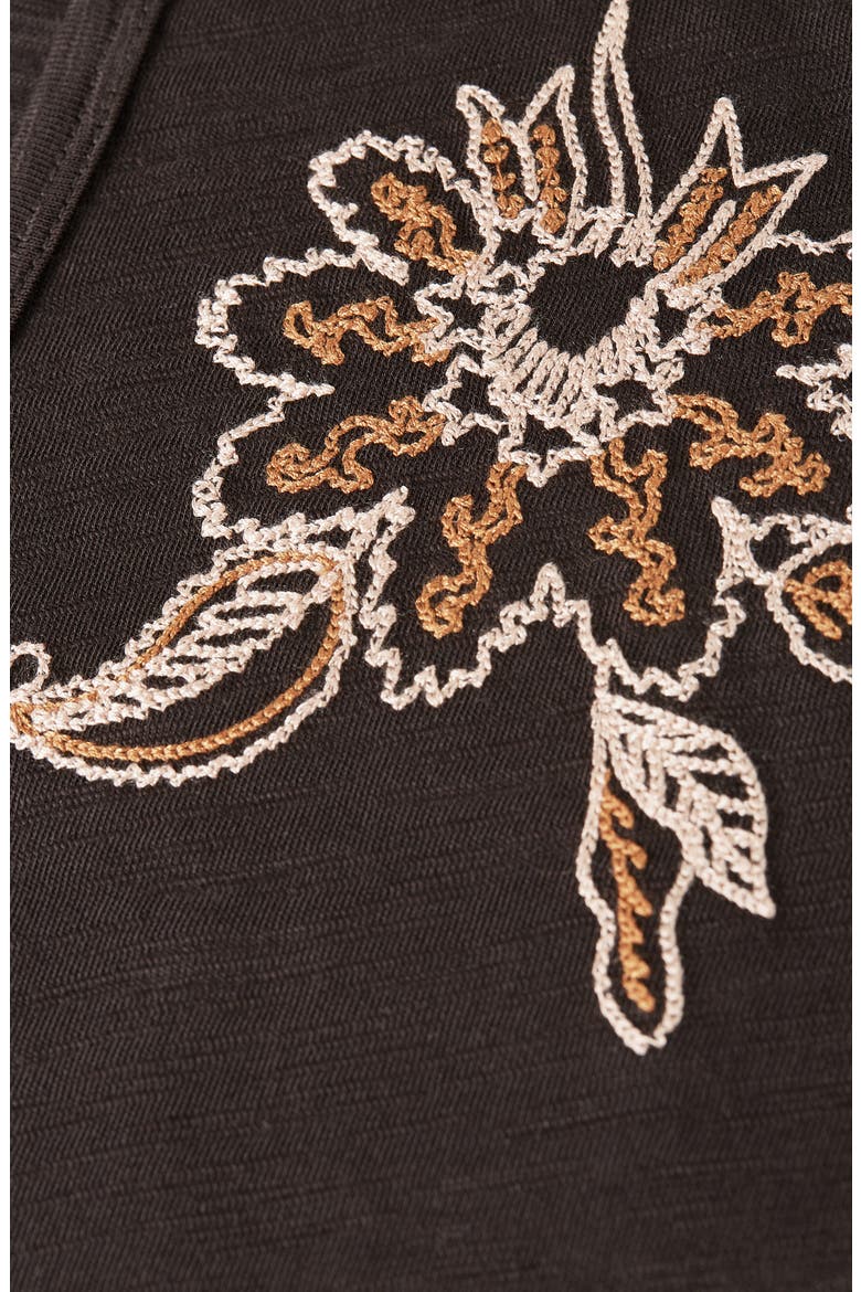 Embroidered Cotton Graphic T-Shirt, Alternate, color, METEORITE