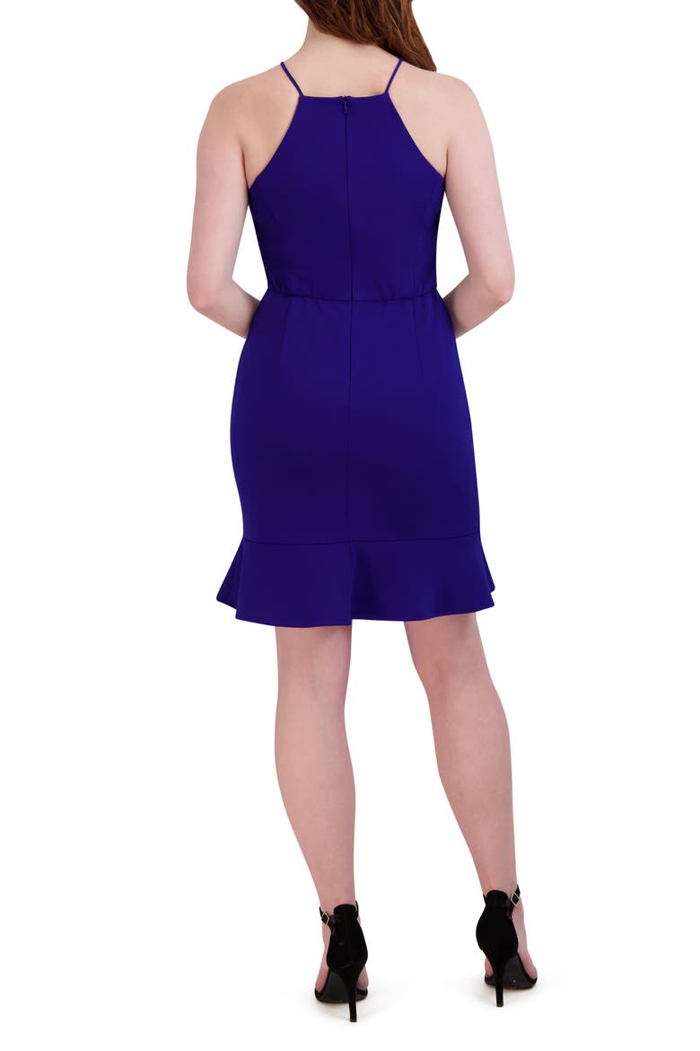 Ruffle Hem Minidress, Alternate, color, MARINE BLU