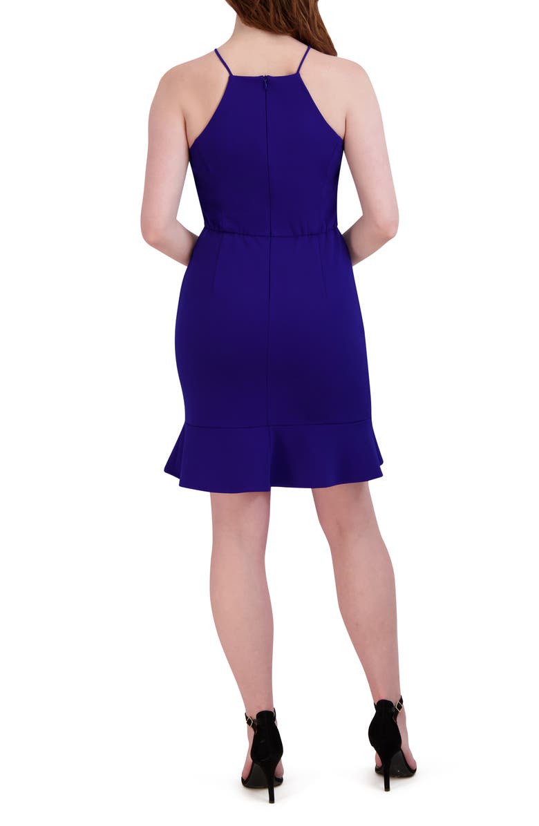 Julia Jordan Ruffle Hem Minidress, Alternate, color, Marine Blue