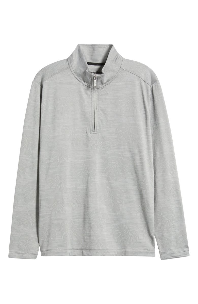 Tommy Bahama Monsterra Fade IslandZone<sup>®</sup> Performance Half Zip Pullover, Alternate, color, Ultimate Gray