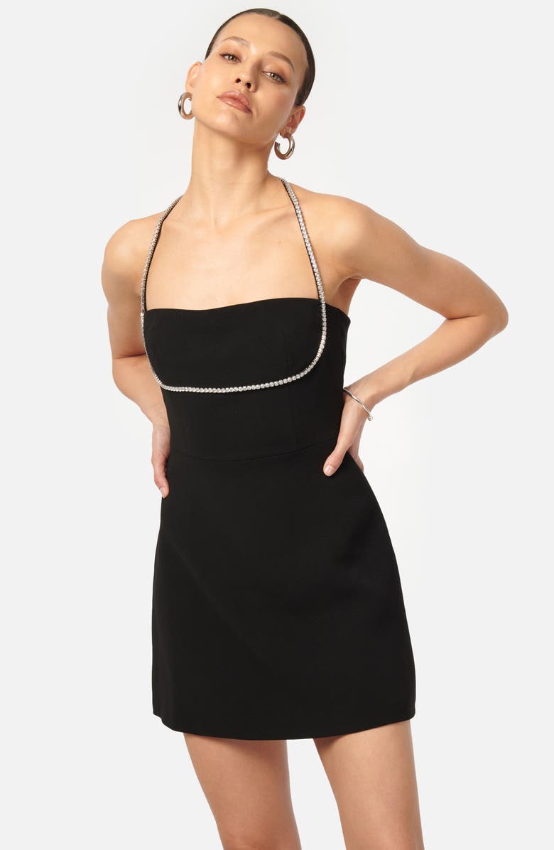 CAMI NYC Sayu Embellished Crepe Minidress, Alternate, color, 