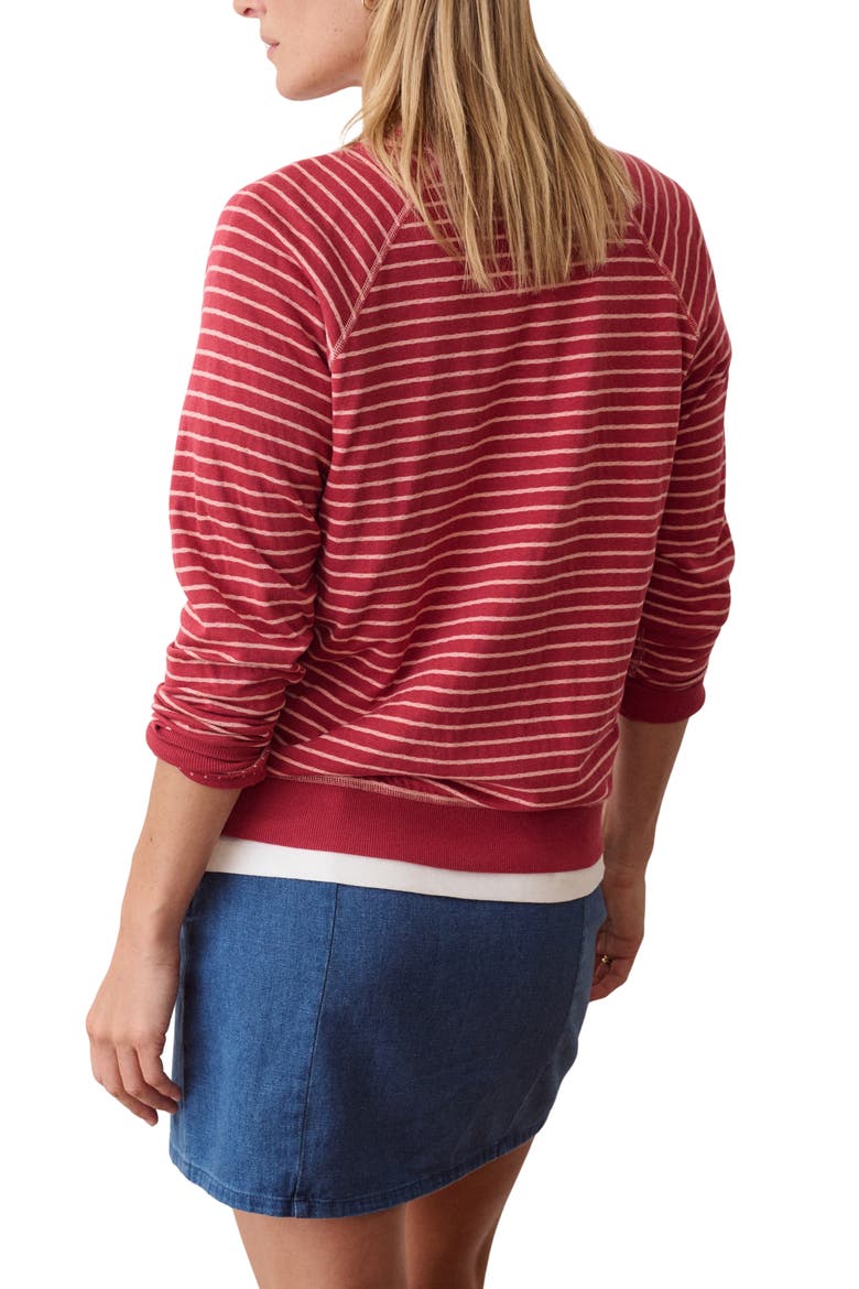 Raglan Sleeve Reversible Cotton Blend Top, Alternate, color, DUSK ROSE STRIPE