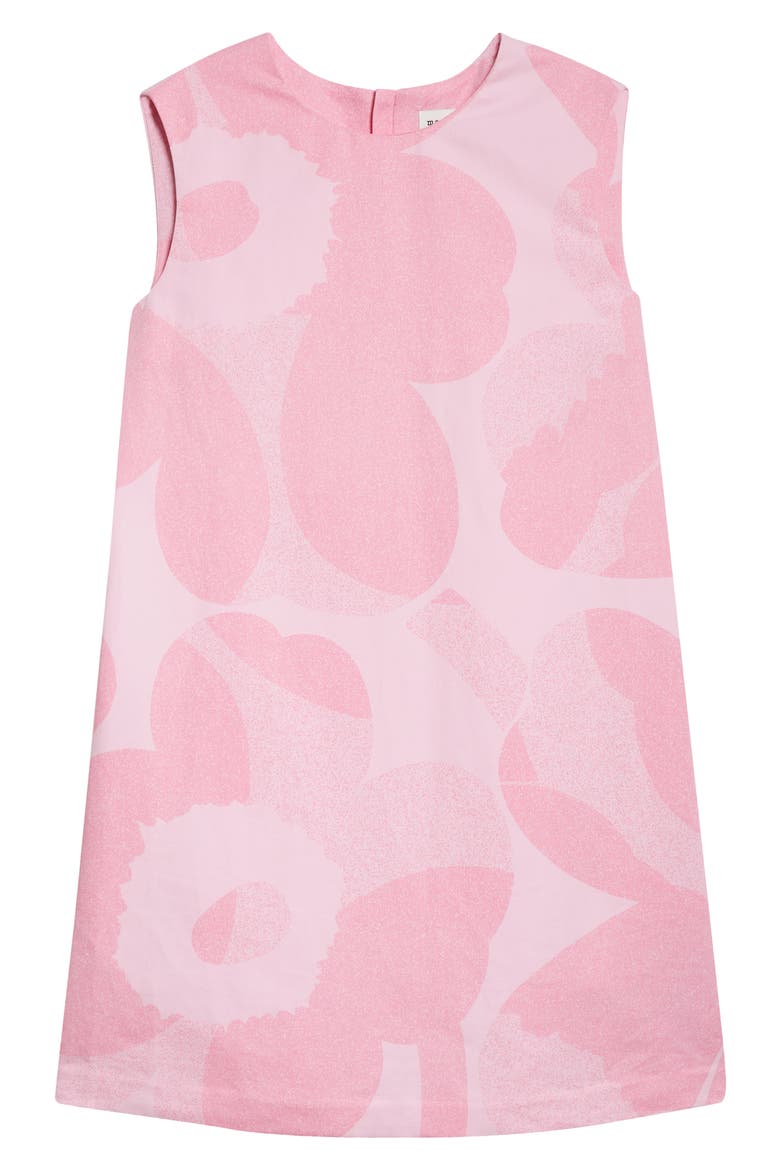 Sopiva Unikko Organic Cotton & Linen Shift Dress, Alternate, color, LIGHT PINK/ PINK