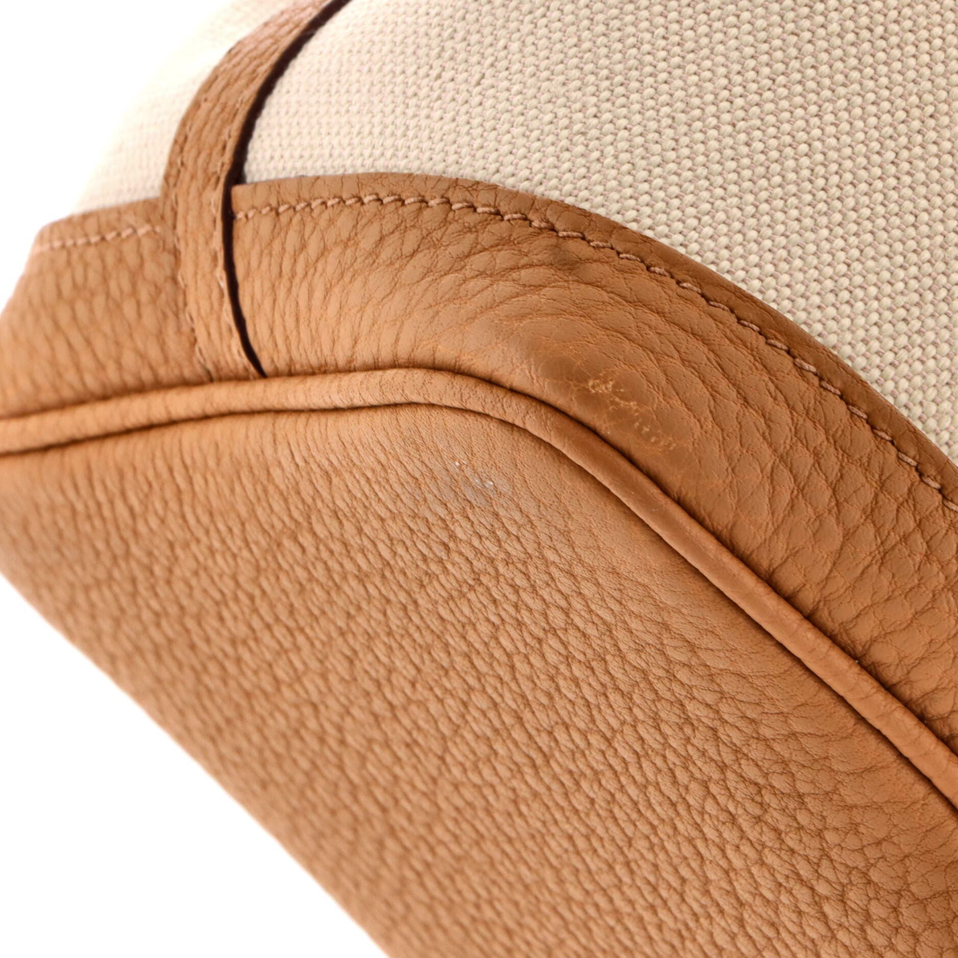 Pre-Owned Hermes Garden Party Tote Toile and Leather 30, Alternate, color, Beige