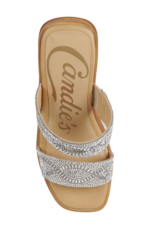 Candies Candie's Cuna Platform Wedge Sandal In Silver