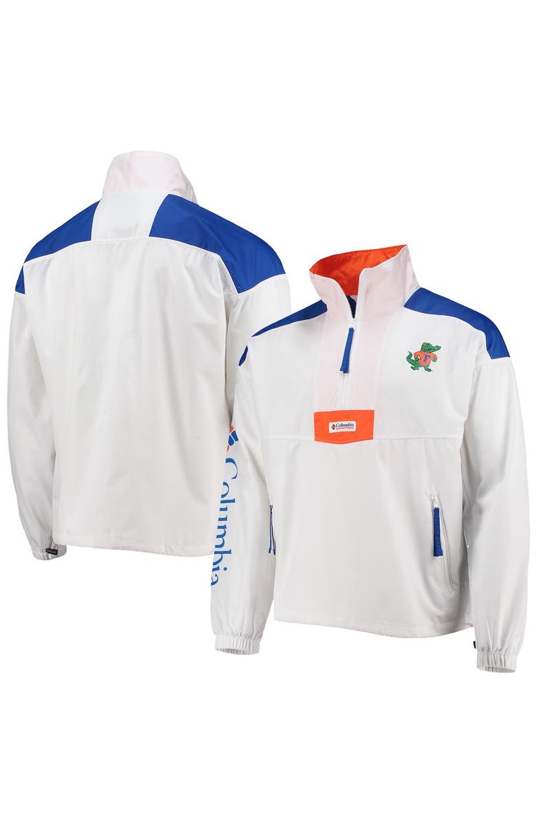 Columbia Men's Columbia White Florida Gators Santa Ana Anorak Quarter-Zip Jacket, Main, color, 
