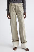 Stella McCartney Cuffed Straight Leg Jeans