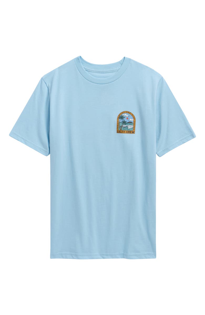 Salty Crew Kids' Archway Cotton Graphic T-Shirt, Main, color, Clear Sky