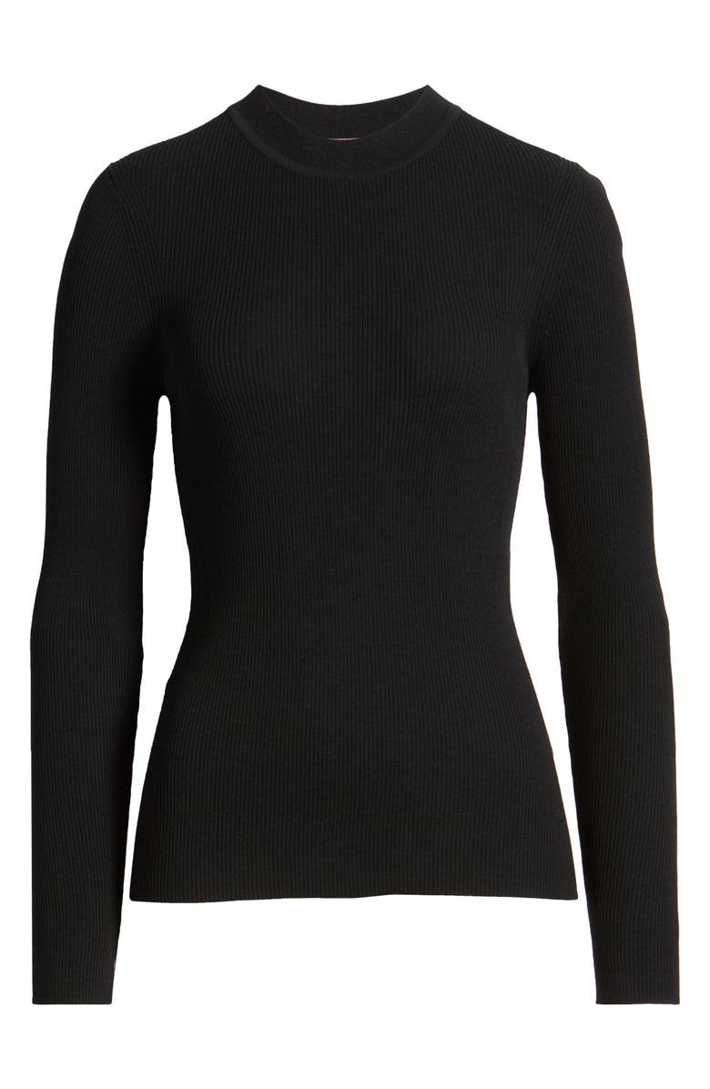 BOSS Feskiera Rib Knit Crewneck Top, Alternate, color, 