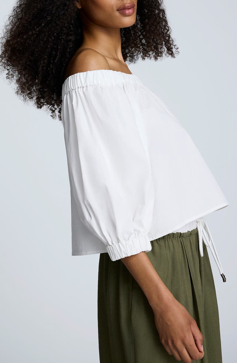 Kenneth Cole Puff Sleeve Off the Shoulder Top, Alternate, color, 