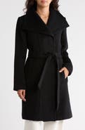Bernardo Wool Blend Wrap Coat