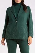 Anne Klein One-Button Embellished Blazer