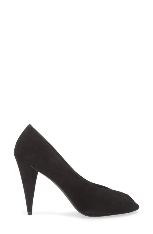 Jeffrey Campbell Sherille Peep Toe Pump In Black Suede
