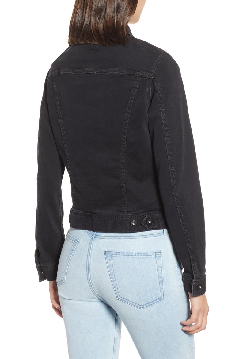 Robyn Crop Denim Jacket, Alternate, color, DUSTED UMBRA