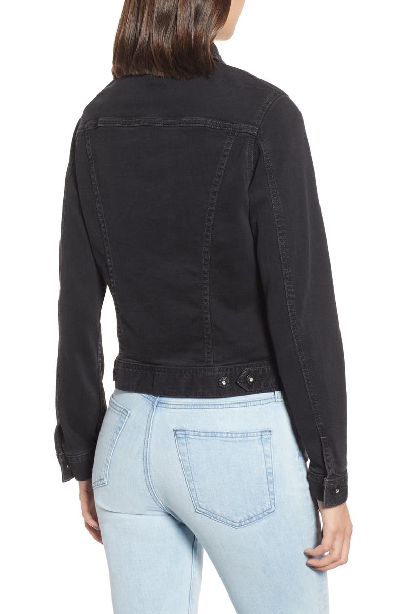 AG Robyn Crop Denim Jacket, Alternate, color, Dusted Umbra