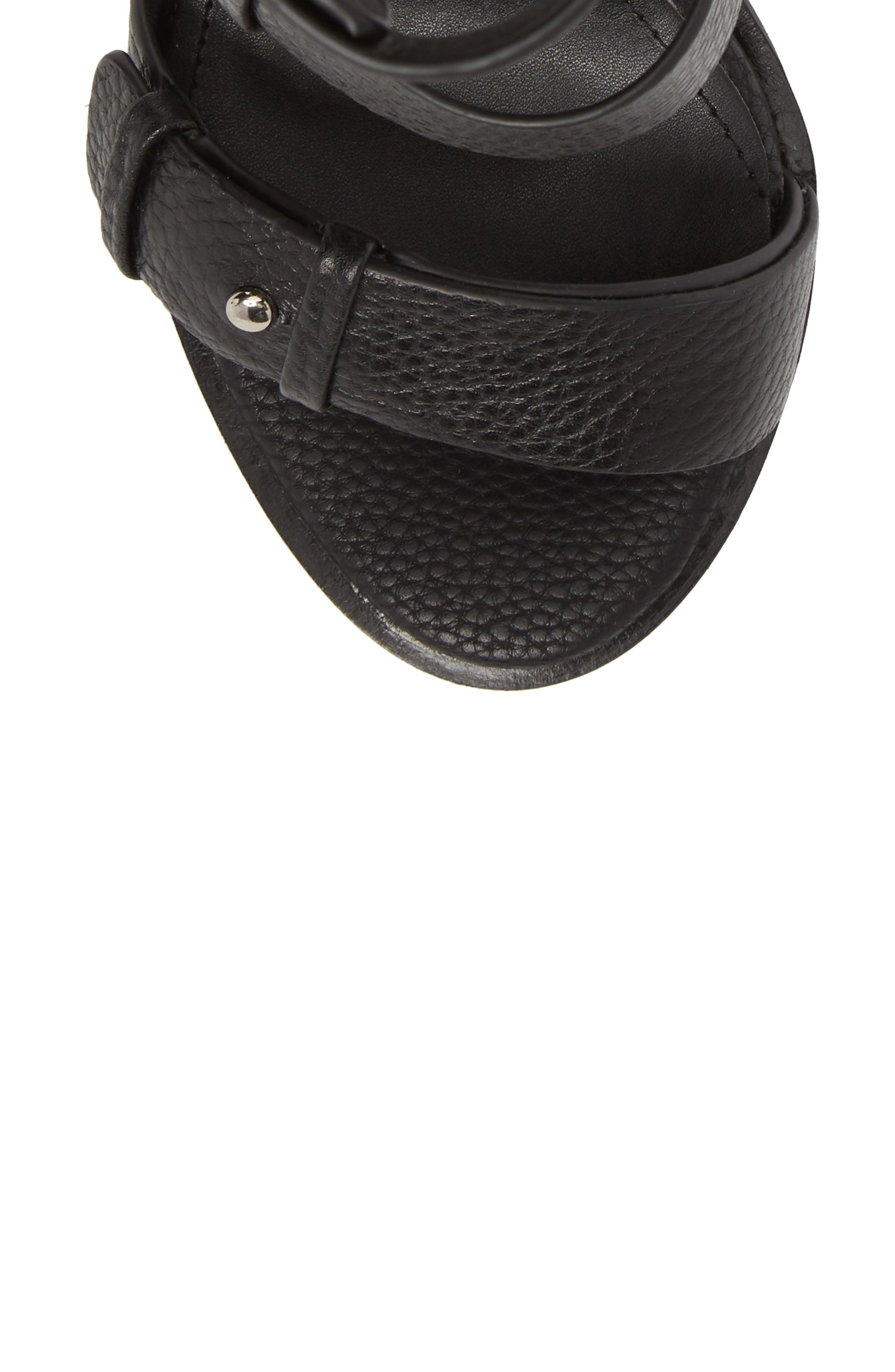 Adore Tall Cuffed Sandal, Alternate, color, BLACK LEATHER