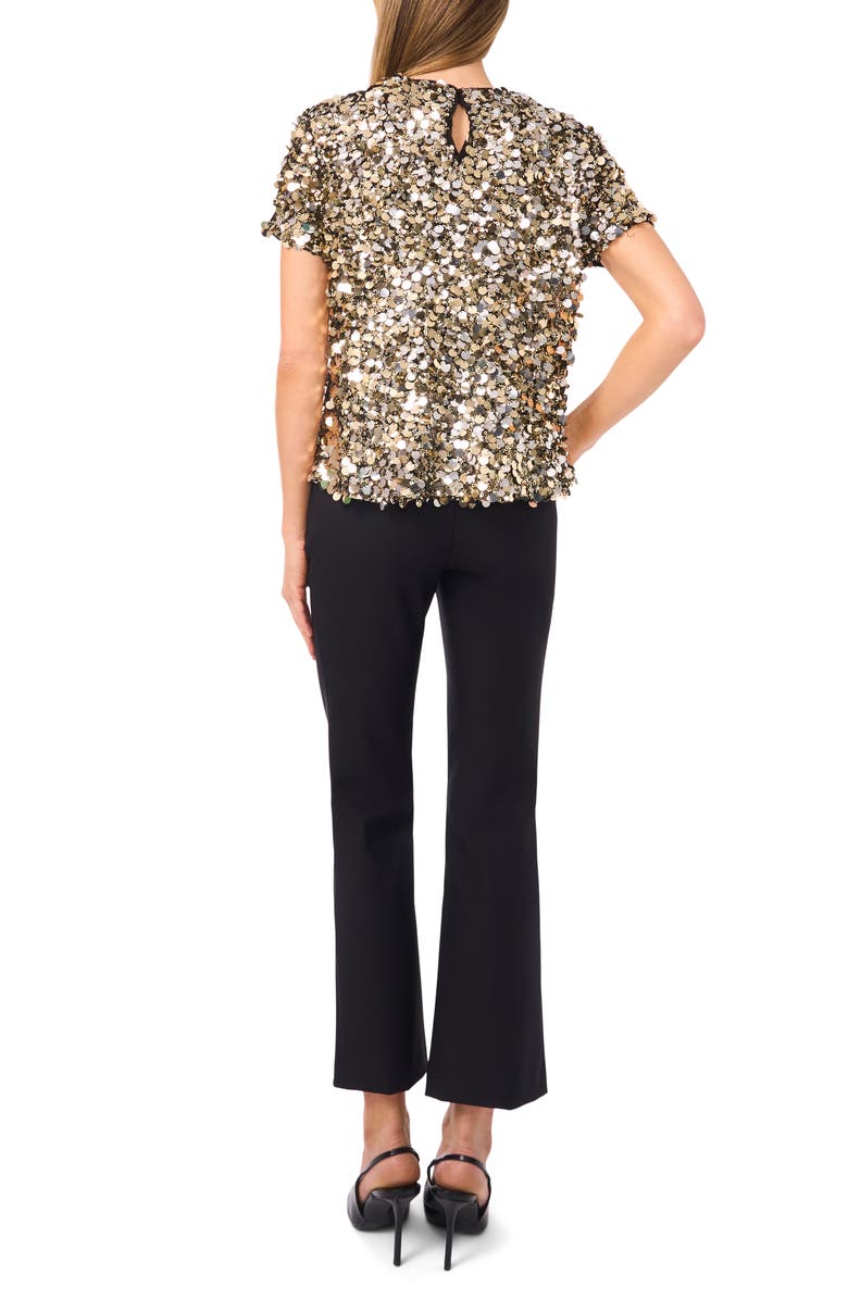 Ted Baker Alexis Sequin T-Shirt, Alternate, color, Pale Gold