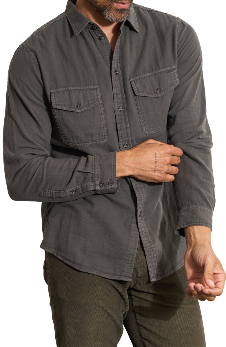 Rowan Leeds Cotton Gauze Short Sleeve Button-Up Shirt, Main, color,