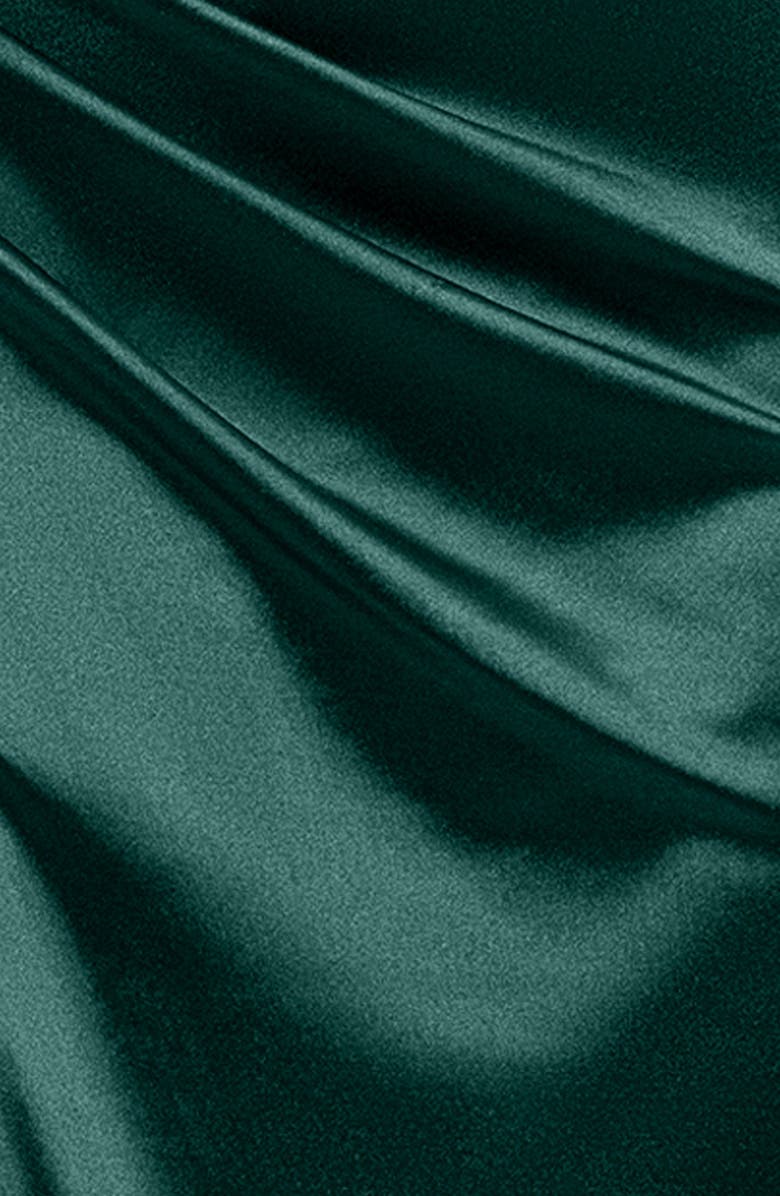 Blondie Nites Drape Corset Gown, Alternate, color, Hunter